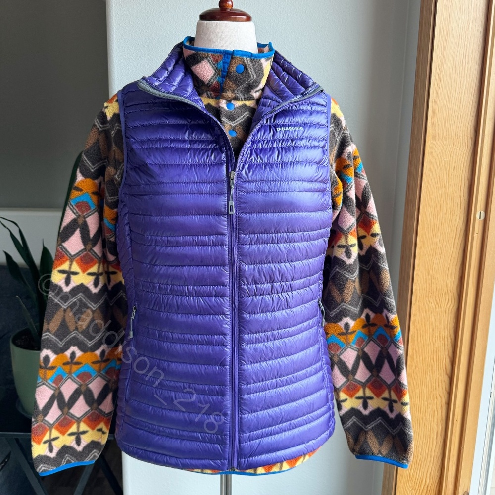 Patagonia Ultralight Down Vest Concord Purple Large 800-fill-power Goosedown L - Picture 13 of 13